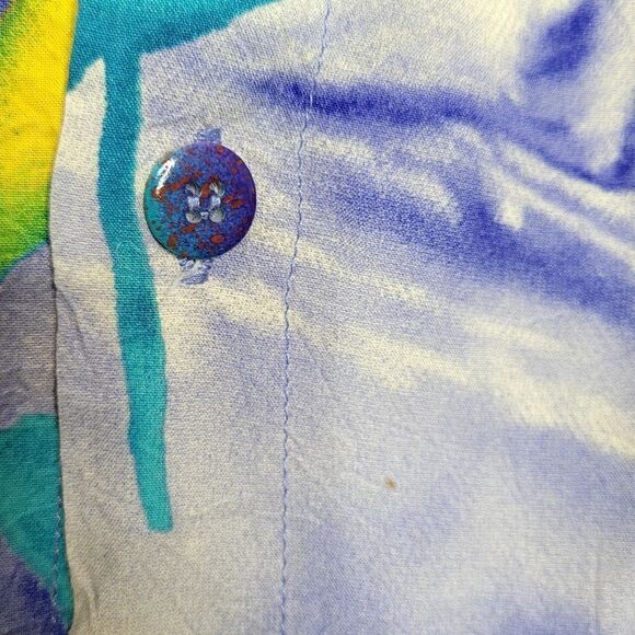 Vintage Jams World Floral Button Down Shirt Size XL - Picture 4 of 8